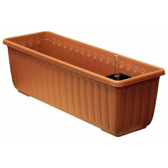 Samozavlažovací truhlík Plastia SIESTA LUX 60 - komplet set, terakotový