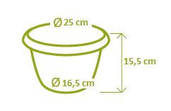 Samozavlažovací žardina Plastia SIESTA, průměr 25 cm, terakotová-6169