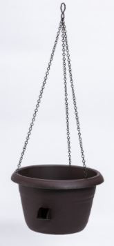 Samozavlažovací závěsná žardina Plastia SIESTA, průměr 35 cm, čokoládová