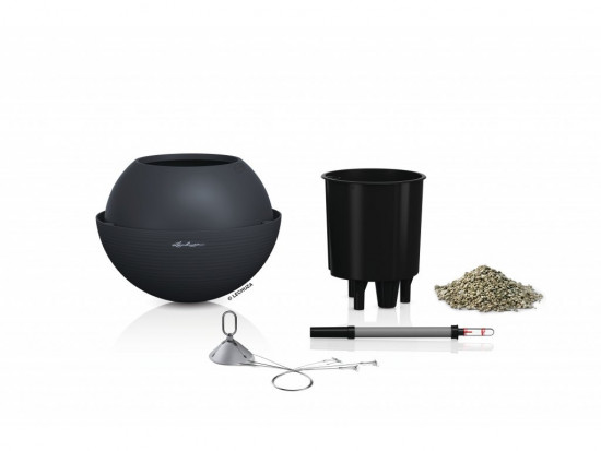 Samozavlažovací závěsný květináč Lechuza BOLA Color 32, komplet set, břidlicový-24945