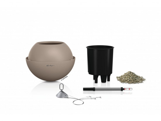 Samozavlažovací závěsný květináč Lechuza BOLA Color 32, komplet set, pískový-24940