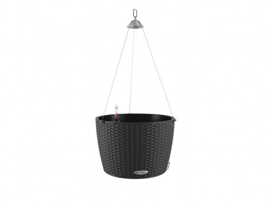 Samozavlažovací závěsný květináč Lechuza NIDO Cottage 35, komplet set, granit-24932