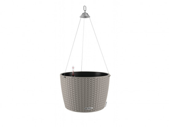 Samozavlažovací závěsný květináč Lechuza NIDO Cottage 35, komplet set, pískový-24926