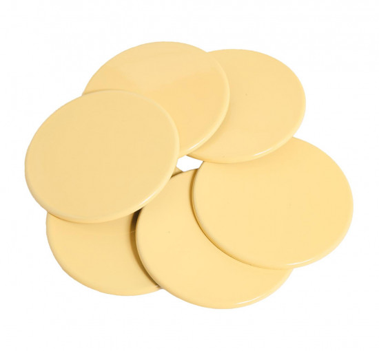 Set podtácků se stojánkem, žlutý, 6 ks-20508