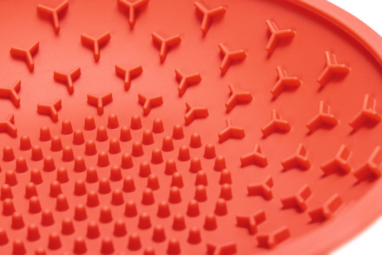 Silikonová miska proti hltání, červená, průměr 19 cm-28704