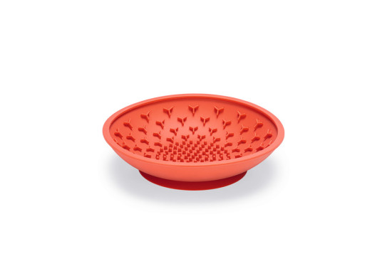 Silikonová miska proti hltání, červená, průměr 19 cm-28705