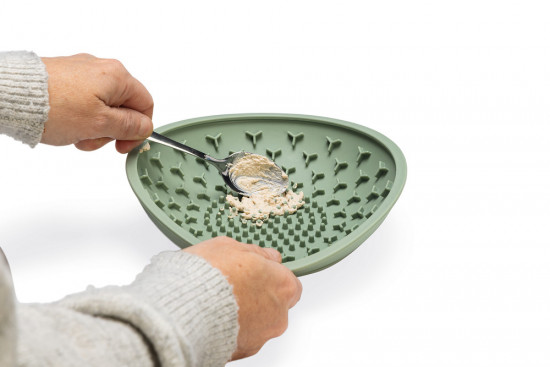 Silikonová miska proti hltání, zelená, průměr 19 cm-28710