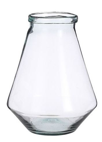 Skleněná váza Mica JIVE, průměr 23.5 cm, čirá