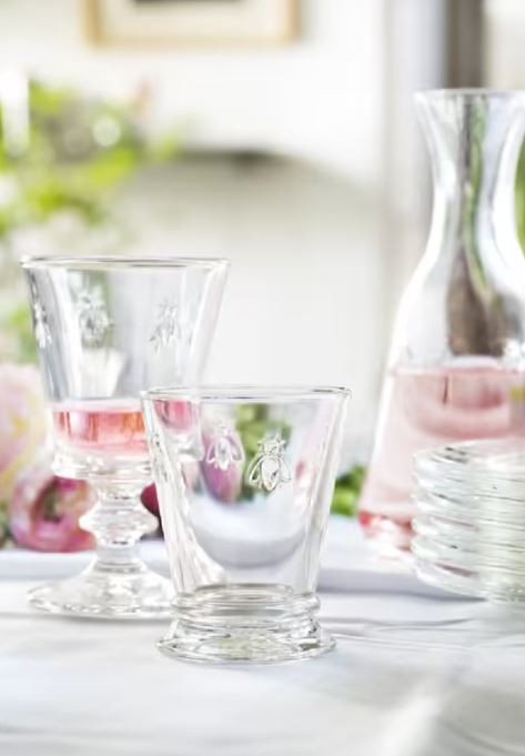 Sklenice na vodu s dekorem včely, ABEILLE, objem 260 ml, čirá-29588