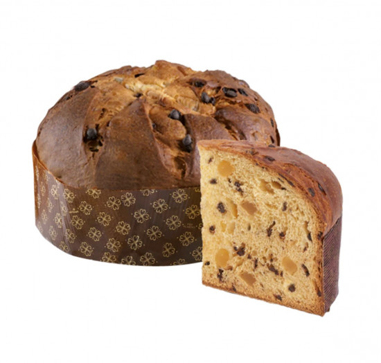 Sladký chléb s hořkou čokoládou a hruškami Panettone Pera Cioccolata, dárkové balení, 500 g-29270