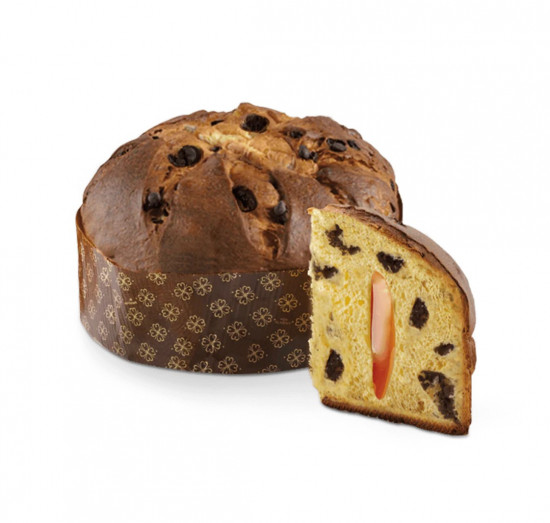 Sladký chléb s hořkou čokoládou a slaným karamelem Panettone Nerosale, dárkové balení, 600 g-29277