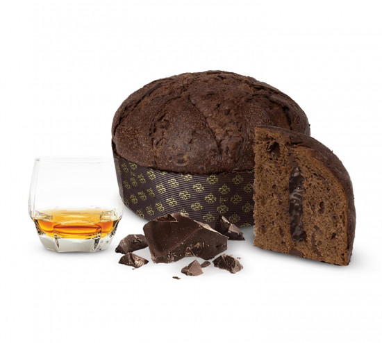 Sladký chléb s krémem z rumu a hořké čokolády Panettone Blackhabana, dárkové balení, 1 kg-29302