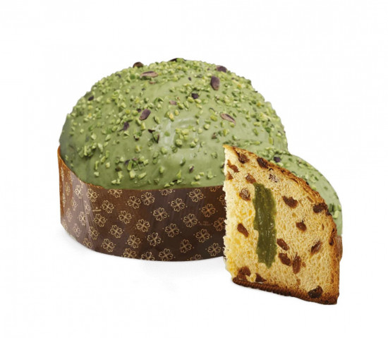 Sladký chléb s matcha a pistáciovým krémem Panettone Pistacchio Matcha, dárkové balení, 600 g-29315
