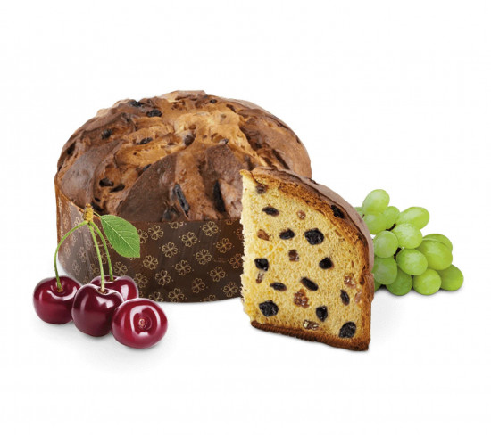 Sladký chléb s rozinkami a třešněmi Panettone Amarena, dárkové balení, 500 g-29340