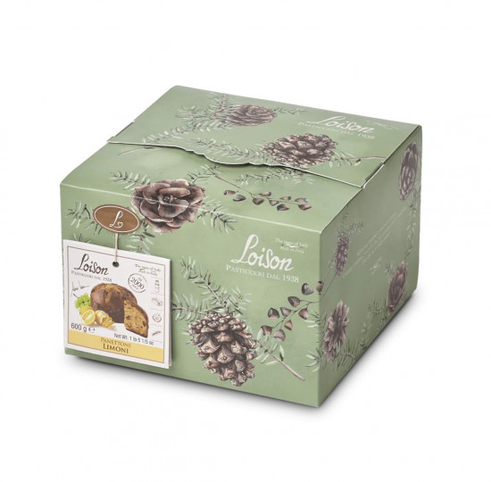 Sladký chléb s rozinkami, citronem a krémem Panettone Limoni, dárkové balení, 600 g