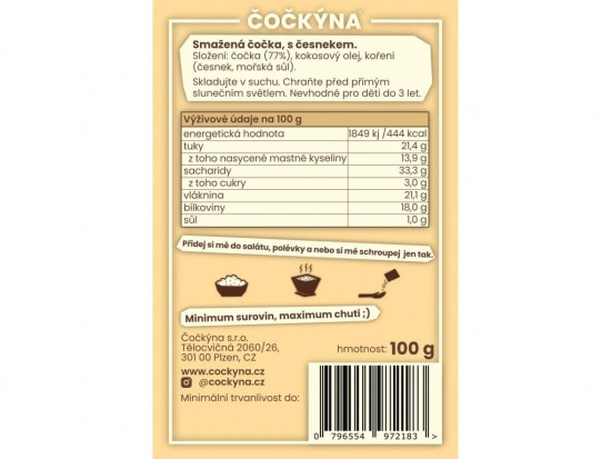 Smažená čočka, Čočkýna česnek, 100 g-28544