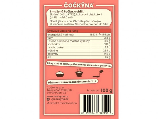 Smažená čočka, Čočkýna chilli, 100 g-28550