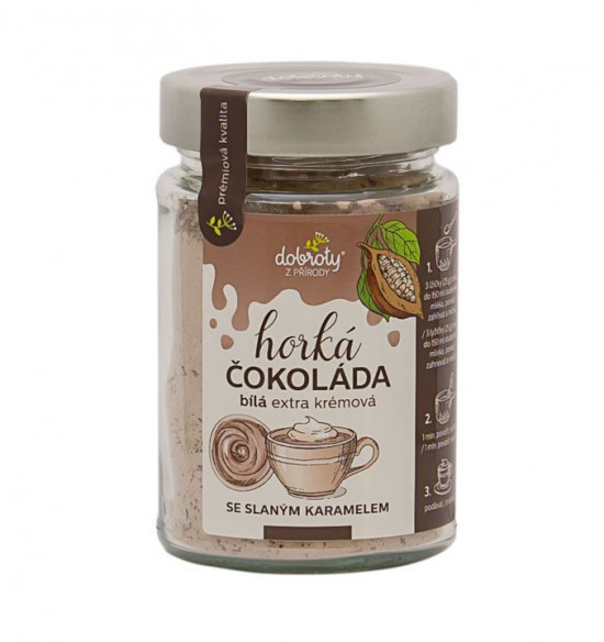 Směs na přípravu horké bílé čokolády se slaným karamelem, Dobroty z přírody, 240 g