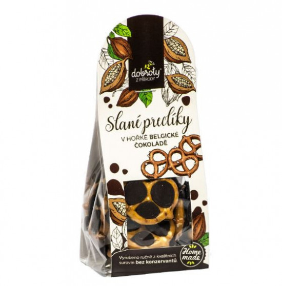 Solené preclíky v belgické čokoládě, Dobroty z přírody, 70 g