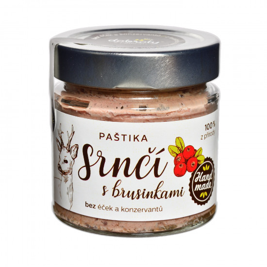 Srnčí paštika s brusinkami, Dobroty z přírody, 150 g