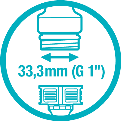 Šroubení Gardena, na kohoutek 33.3 mm (G 1")-9722