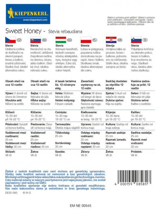 Stévie sladká Sweet Honey, Kiepenkerl, semínka-17841