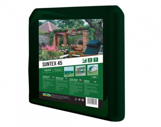Stínovka s oky pro upevnění, Nohel Garden SUNTEX 45%, rozměr 1 x 5 m, zelená