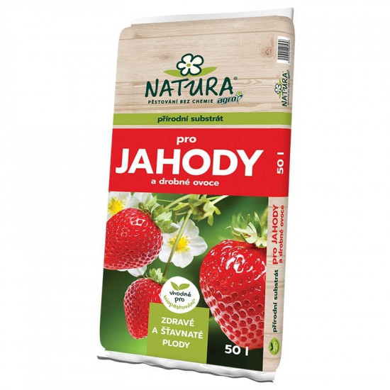 Substrát Natura pro JAHODY a DROBNÉ OVOCE, balení 50 l