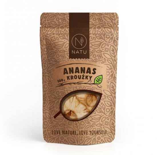 Sušený ananas - kroužky, NATU, 100 g