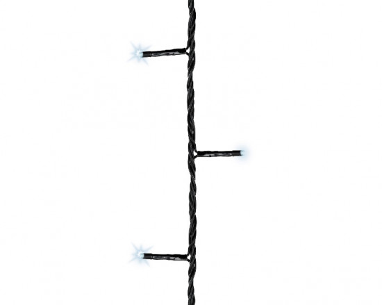 Světelný řetěz Lumineo, venkovní, blikající, 80 LED BASIC, studená bílá, černý kabel, délka 6 m