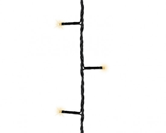 Světelný řetěz Lumineo, venkovní, blikající, 80 LED BASIC, teplá bílá, černý kabel, délka 6 m