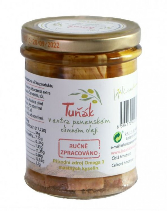 Tuňák v olivovém oleji, filety, Lozano Červenka, 200 g