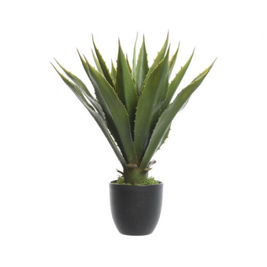 Umělá agáve, v květináči, zelená, výška 55 cm