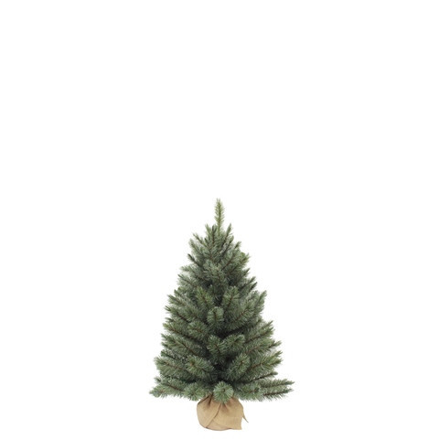 Umělý vánoční stromek v jutě, FOREST, výška 45 cm, zeleno - modrý