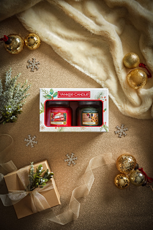 Vánoční dárková sada, Aromatické svíčky Yankee Candle 2 ks, doba hoření až 2 x 75 hod-4914