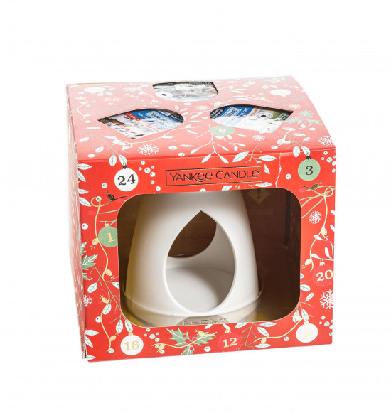 Vánoční dárková sada, Aromatické vosky Yankee Candle 3 ks + aromalapma, provonění až 3 x 8 hod-15280