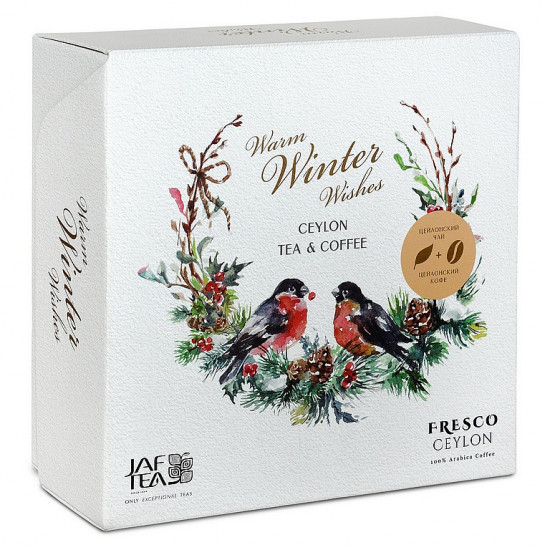 Vánoční dárkový box kávy a čaje, Jaftea Warm Winter Wishes, 80 g