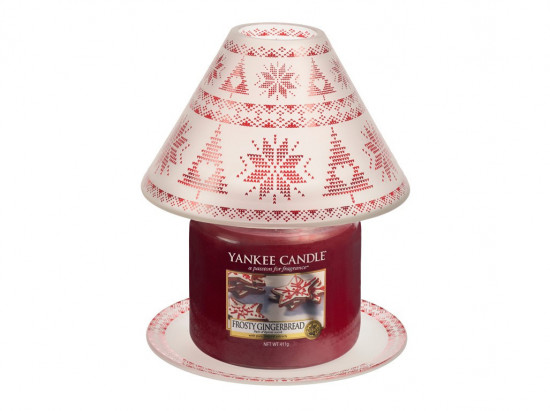 Vánoční stínítko a talíř, Yankee Candle Nordic, malé, červené-15221