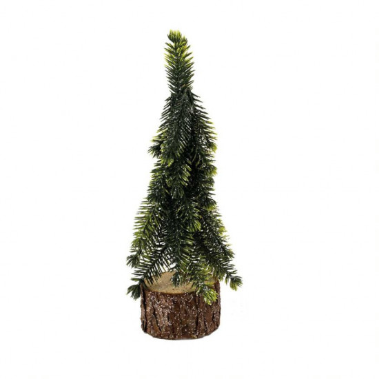 Vánoční umělý stromek úzký na podstavci, zelený, výška 20 cm