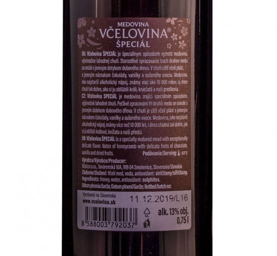 Včelovina speciál, Včelco 13 % obj., 0.75 l-23093
