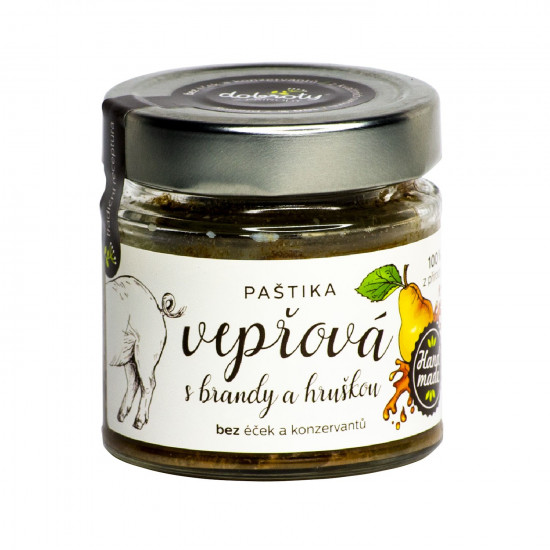 Vepřová paštika s brandy a hruškou, Dobroty s přírody, 150 g