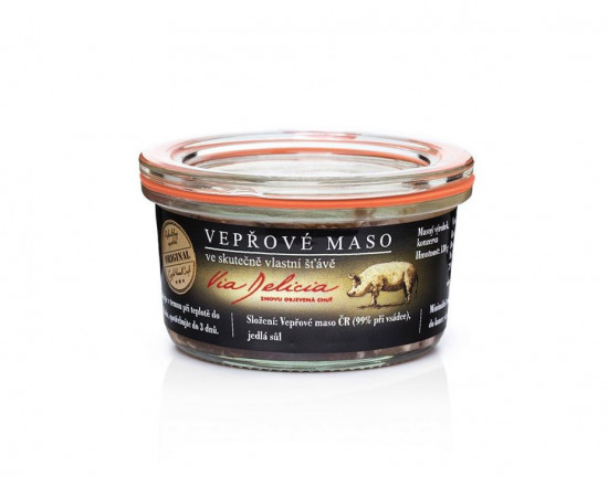 Vepřové maso ve skutečně vlastní šťávě, Via Delicia, 130 g