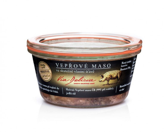 Vepřové maso ve skutečně vlastní šťávě, Via Delicia, 210 g-25288