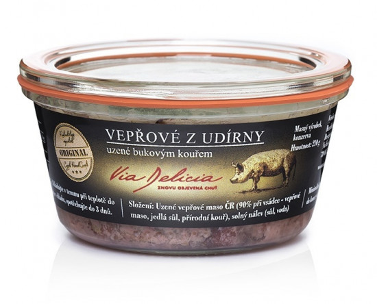 Vepřové maso z udírny uzené bukovým dřevem, Via Delicia, bez lepku, 210 g-5331
