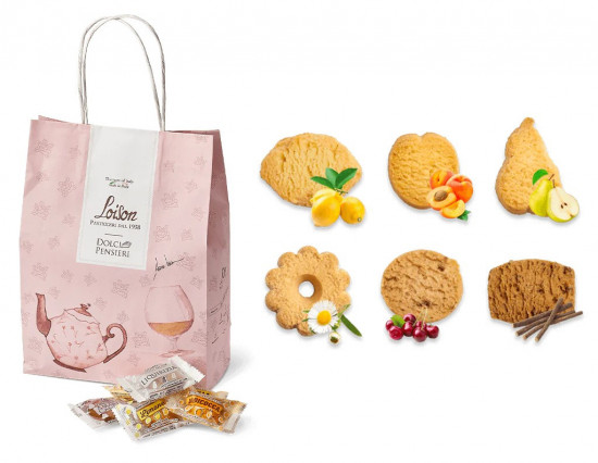 Výběr ovocných a bylinných čajových sušenek, taštička, 280 g-29355