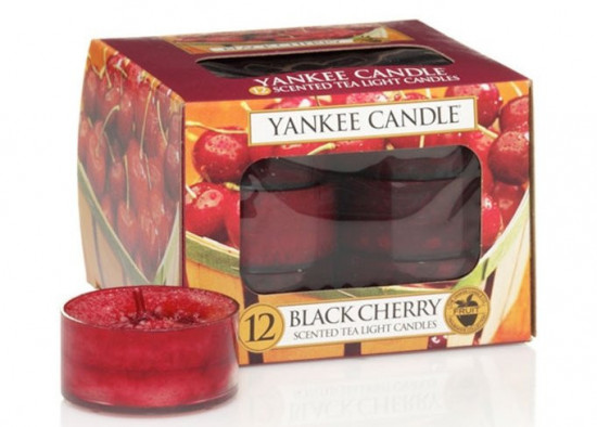 YANKEE svíčka čajová Black Cherry 12ks-1100