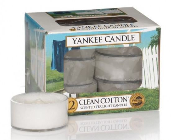 YANKEE svíčka čajová Clean Cotton 12ks-679