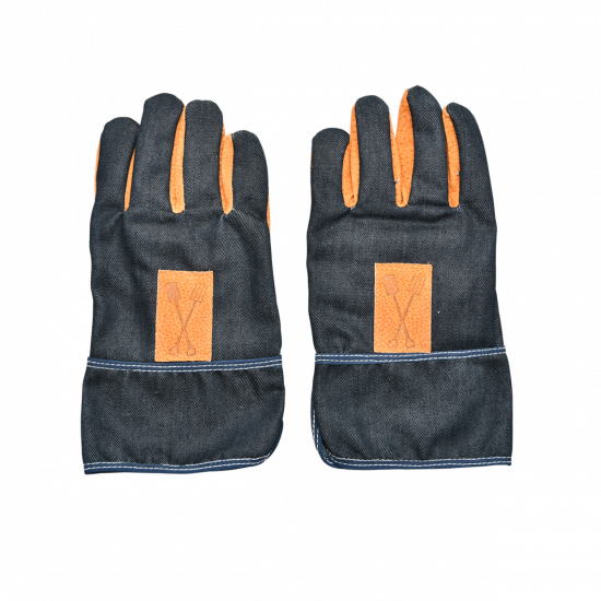 Zahradní rukavice Esschert Design DENIM, pánské, velikost UNI, tmavě modré-12644