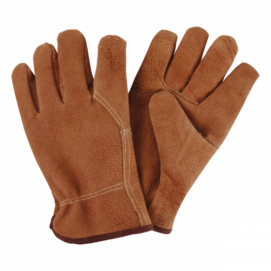 Zahradní rukavice Esschert Design, pánské, kožené, velikost L, hnědé