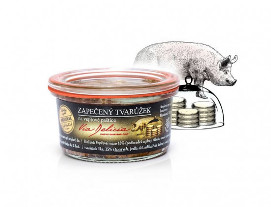 Zapečený tvarůžek ve vepřové paštice, Via Delicia, 130 g
